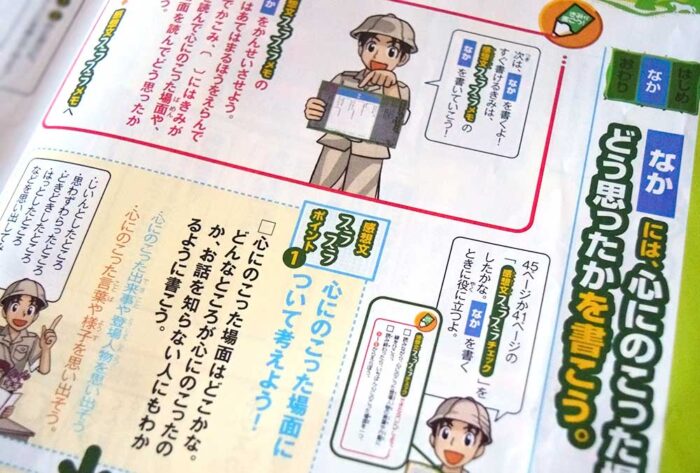 夏の宿題バッチリブックでは、自由研究や工作、読書感想文、作文の進め方について書いていますよ。