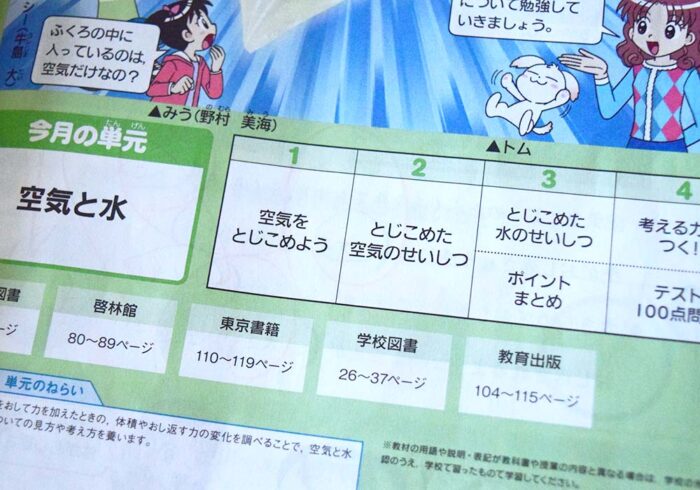 理科は「空気と水」。